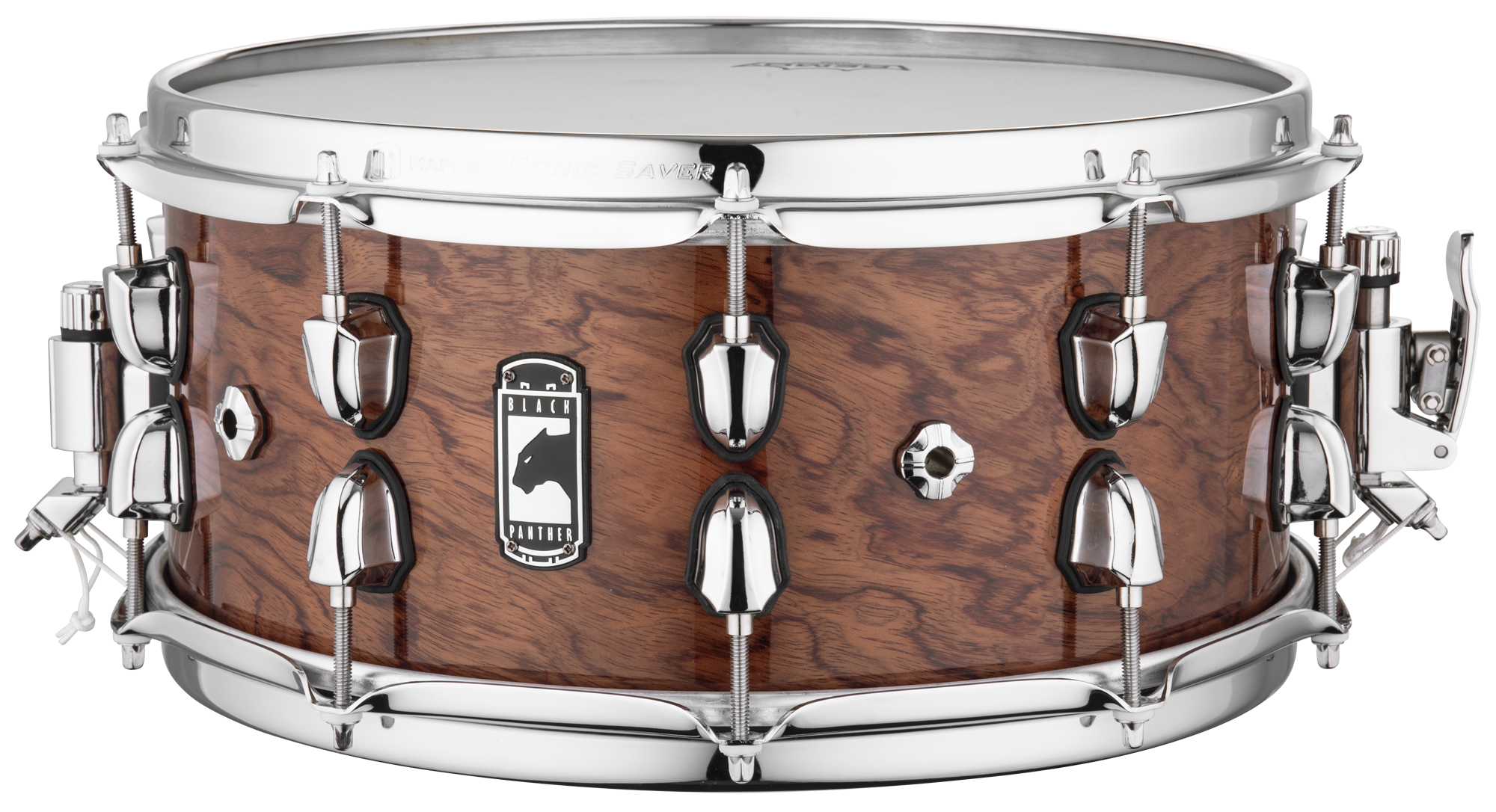14" x 6,5" Black Panther Shadow Snare Natural Maple Burl