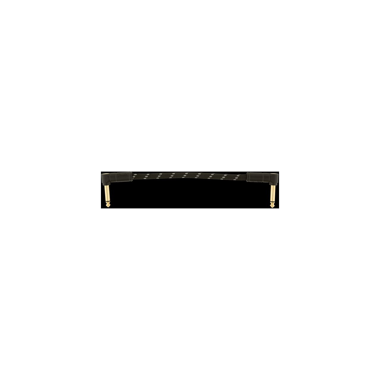 Deluxe Series Instrument Cable (1 Stück), Angle/Angle, 6", Black Tweed (15 cm)