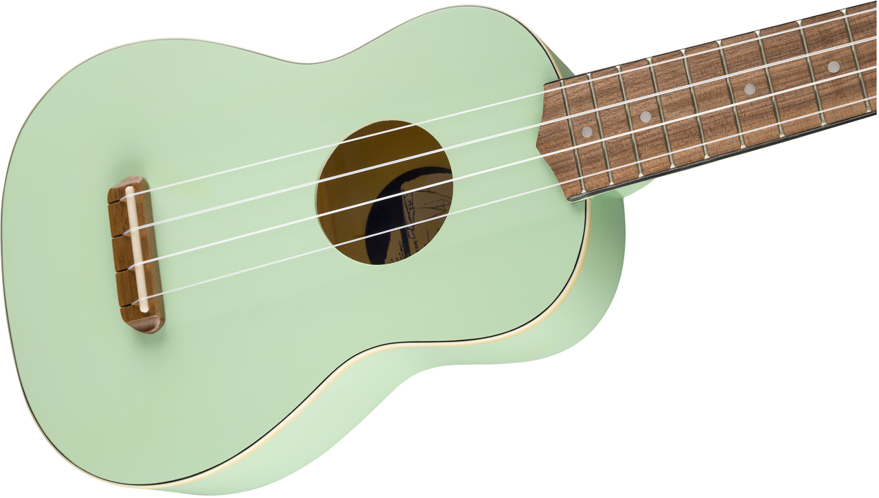 Venice Soprano Uke, Walnut Fingerboard, Surf Green