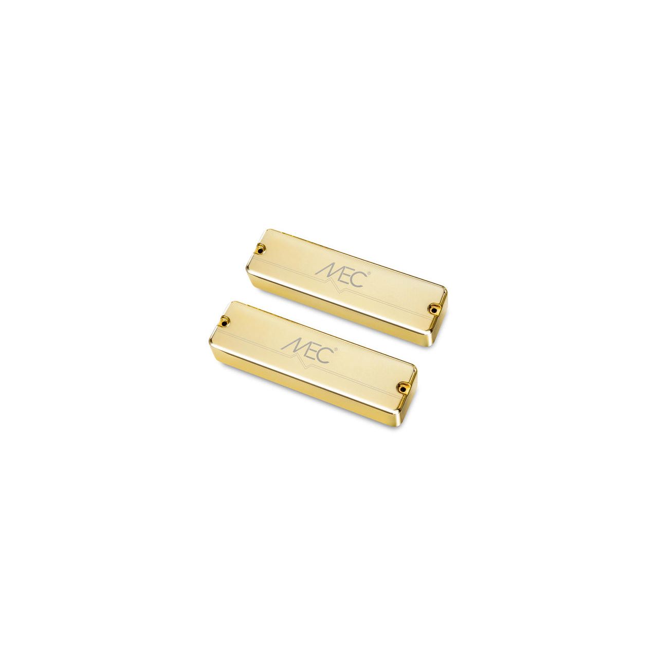 Passive Soapbar Humbucker Bass Pickup Set, Metal Cover, 6-String - Gold 