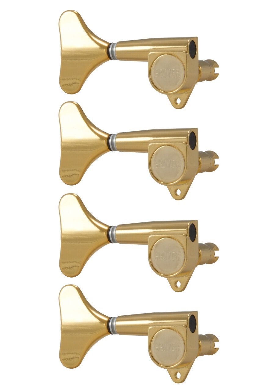 144GL4 Mini Bass Machines - Bass Machine Heads, 4-in-Line, Lefthand, Treble Side (Right) - Gold