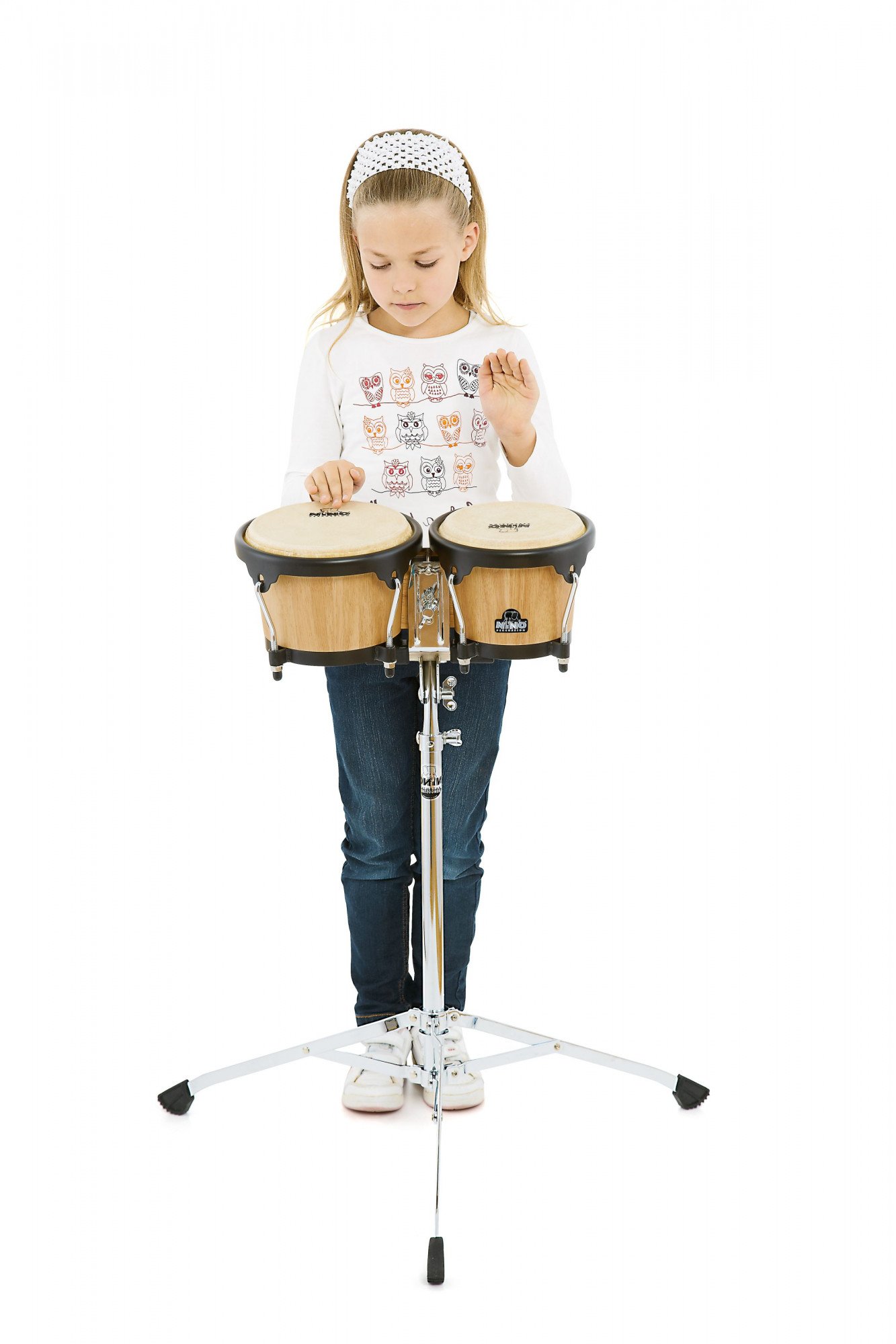 Holz-Bongo 6,5" & 7,5" – Kinder Percussion Instrument