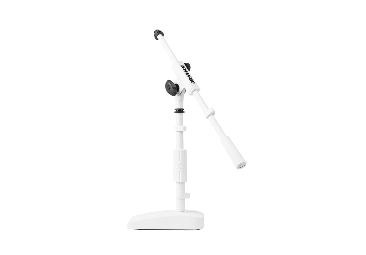 Low-Profile Boom Mic Stand - Weiß
