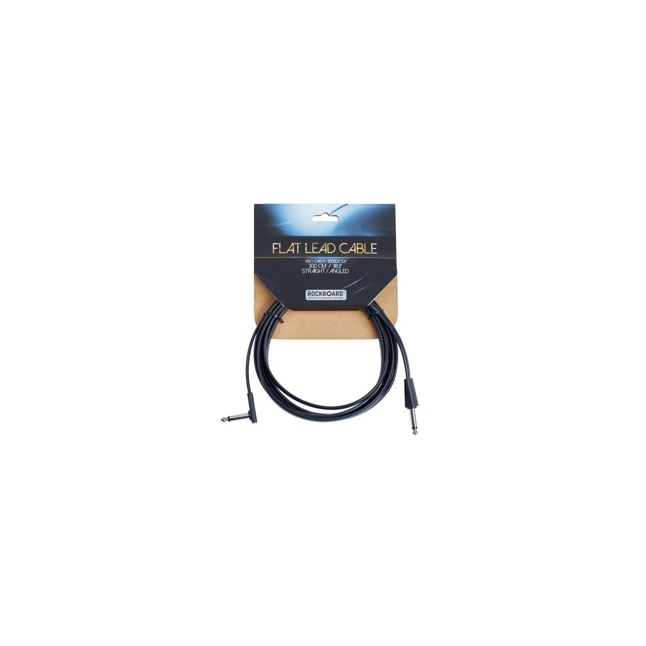 Flat Lead Cable 300 cm - Instrumentenkabel (gerade/gewinkelt)