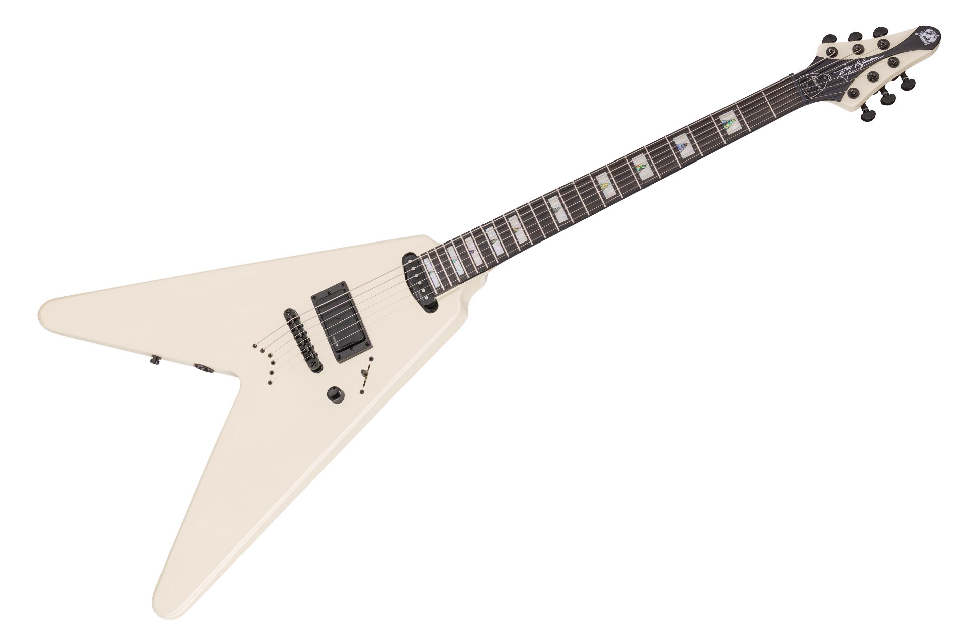 Artist Line Shark WH-1 - Solid Creme White High Polish E-Gitarre