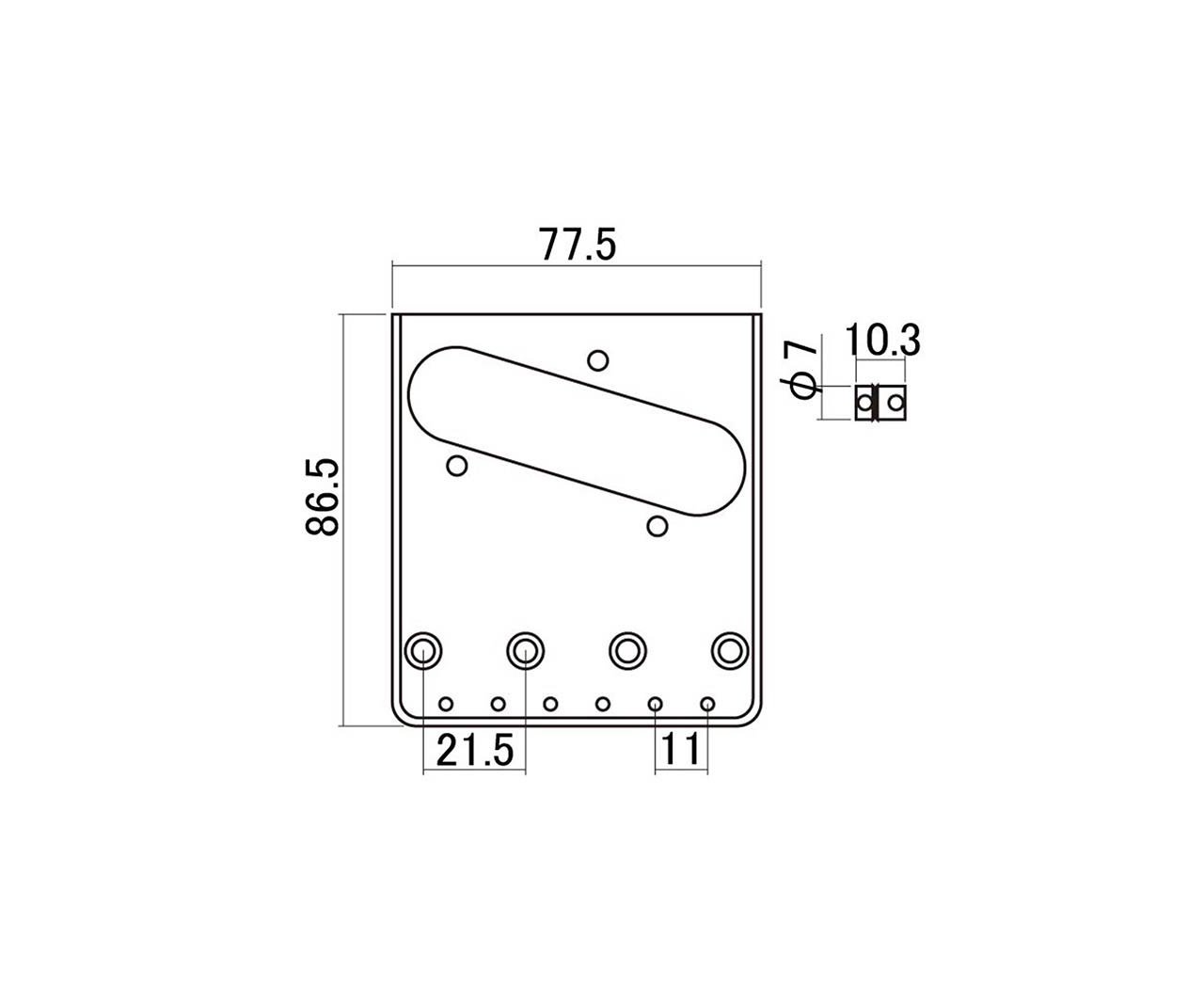 HK-24ACS/BS Japan by Gotoh Steg für E-Gitarre  