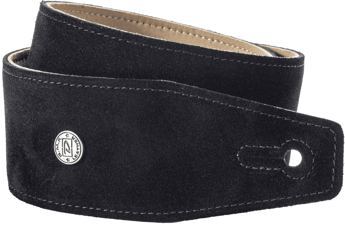 BMF Suede Strap Ebony 2,5" - Gitarrengurt