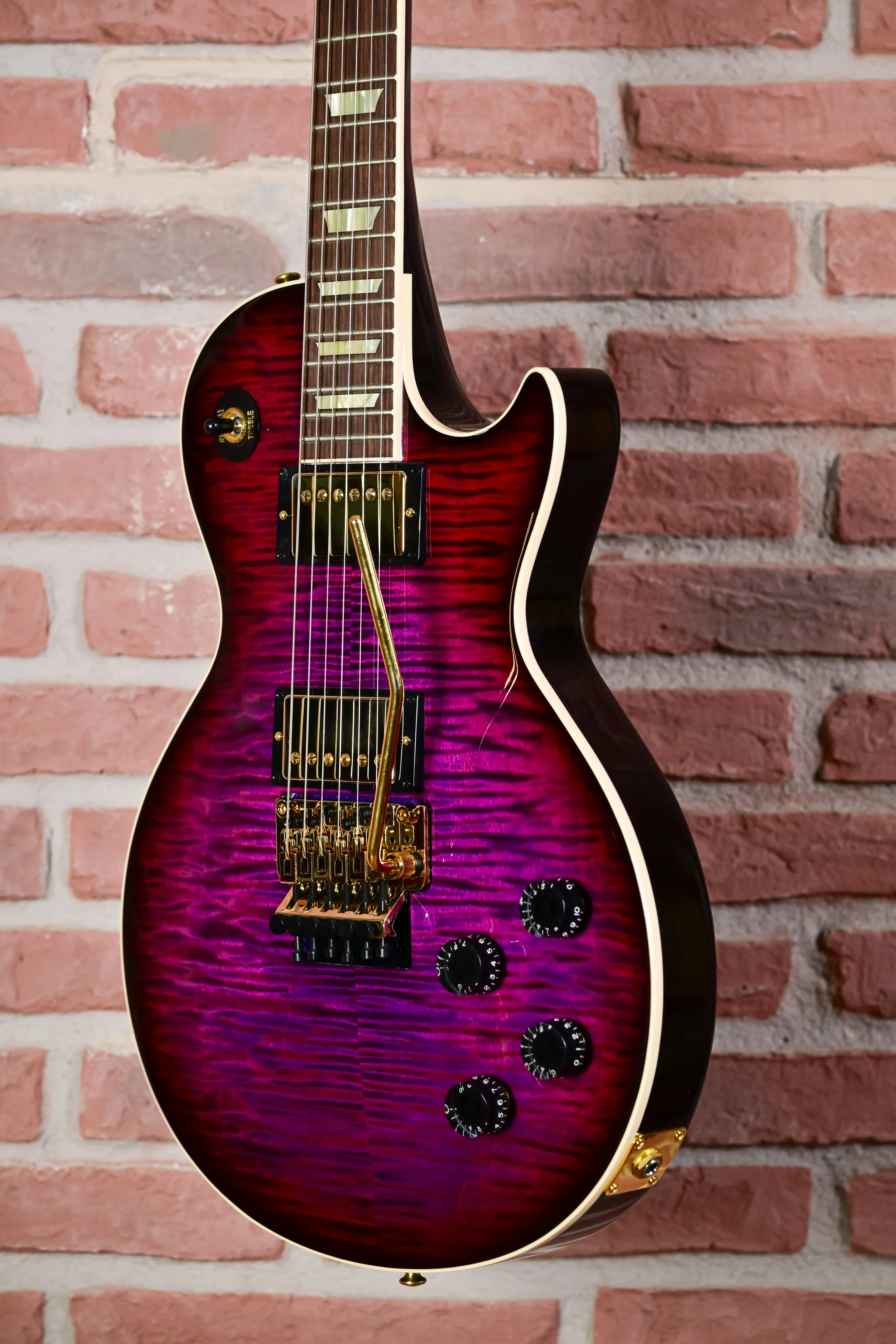 Les Paul Axcess Standard Tri Berry Burst Floyd Rose Gold Hardware Custom Shop