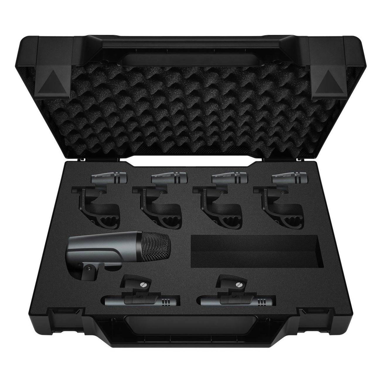 E 600 Drum Case - Drumset Evolution 600, Kunststoffkoffer bestückt mit : 1x e 602-II, 4x e 604 un