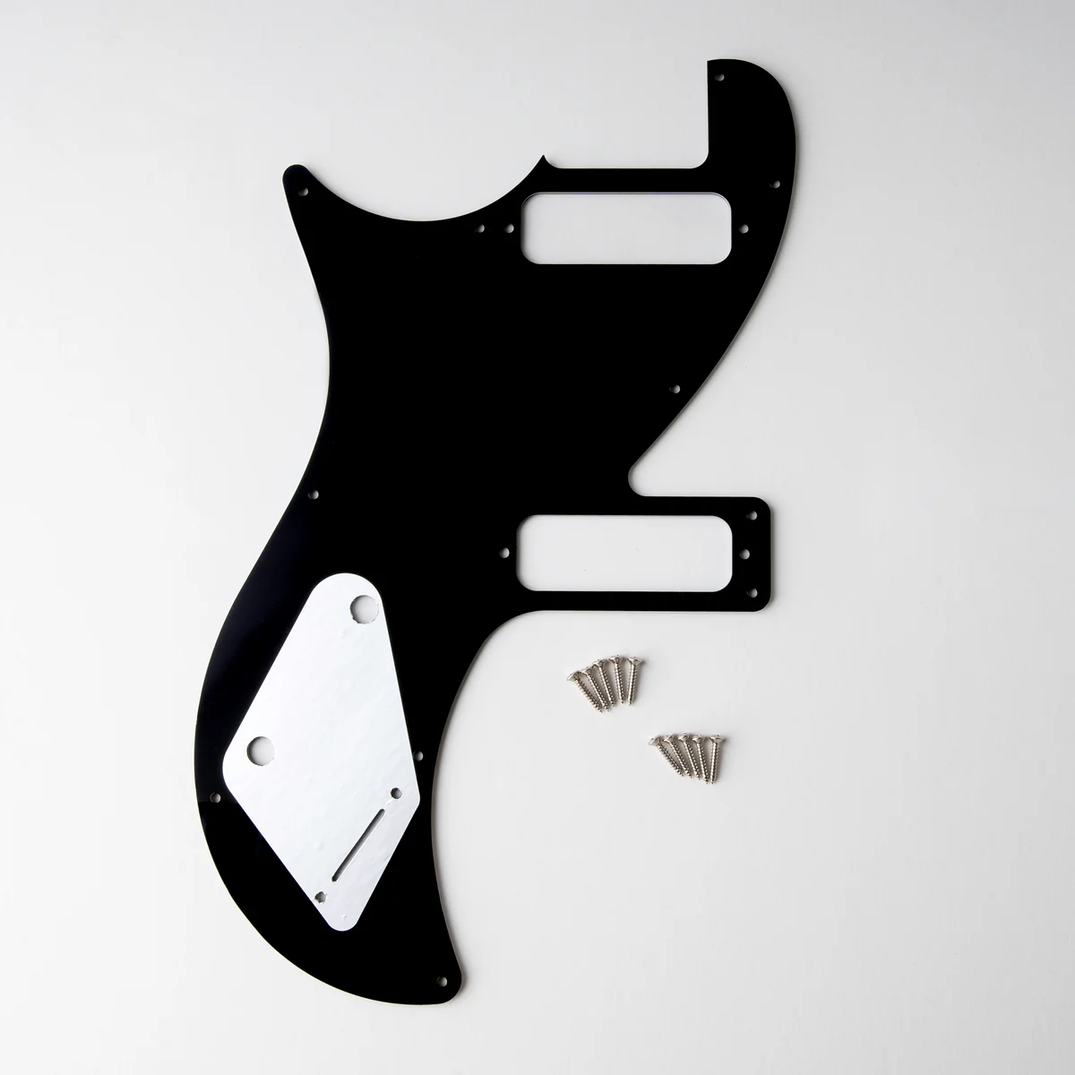 Gitarrenschlagbrett, E-Gitarre, schwarz, Kunststoff, Befestigungsschrauben