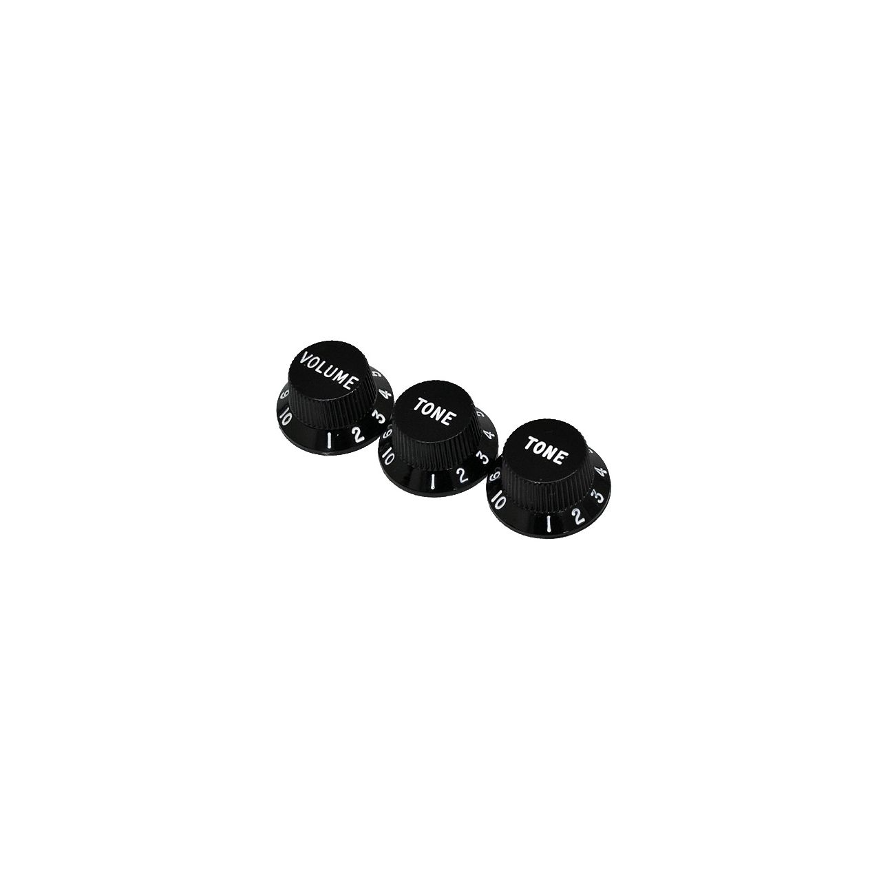 Vol&Tone Knobs Set Black - Original Stratocaster Potiknöpfe