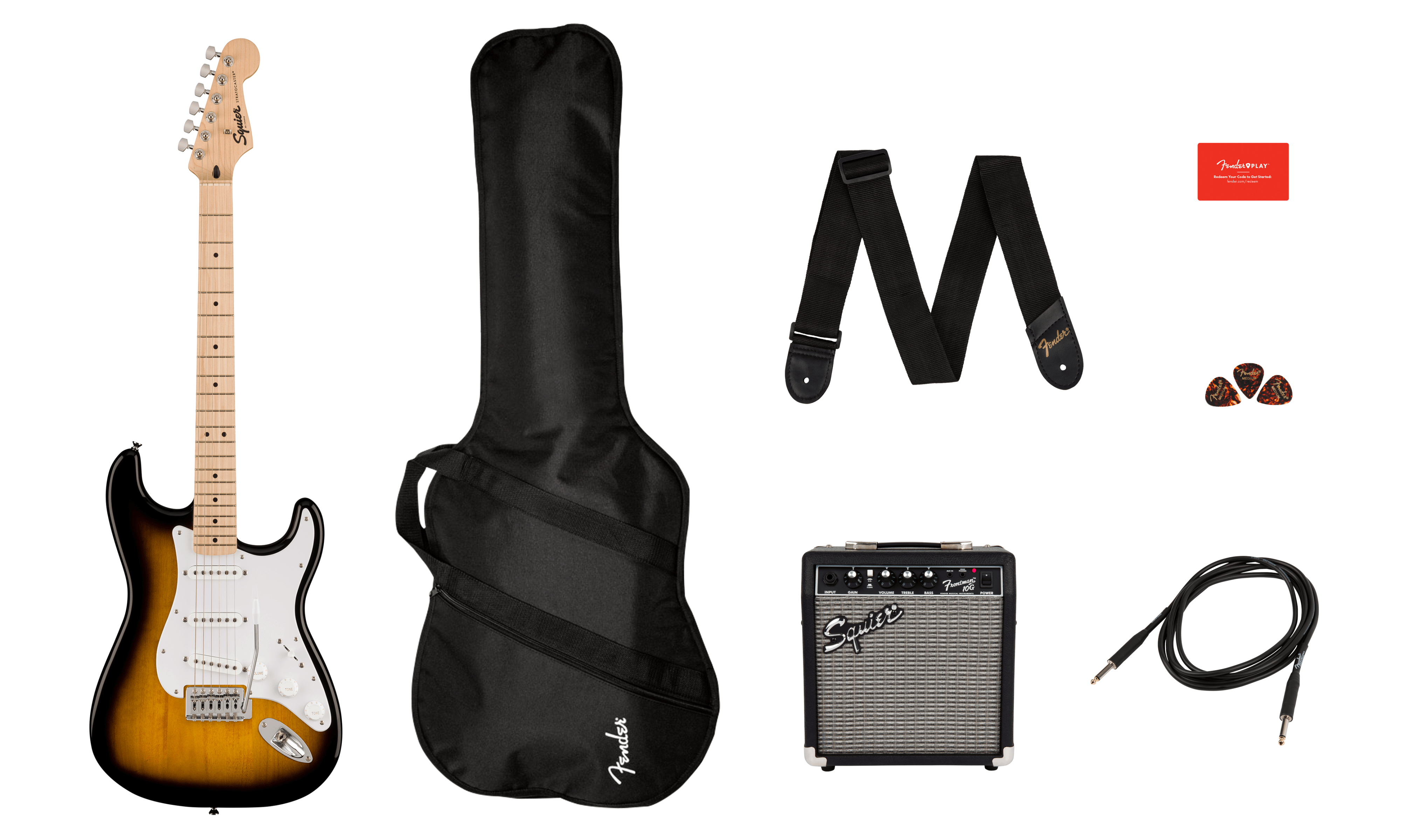 Set Sonic Stratocaster, Verstärker & Gigbag