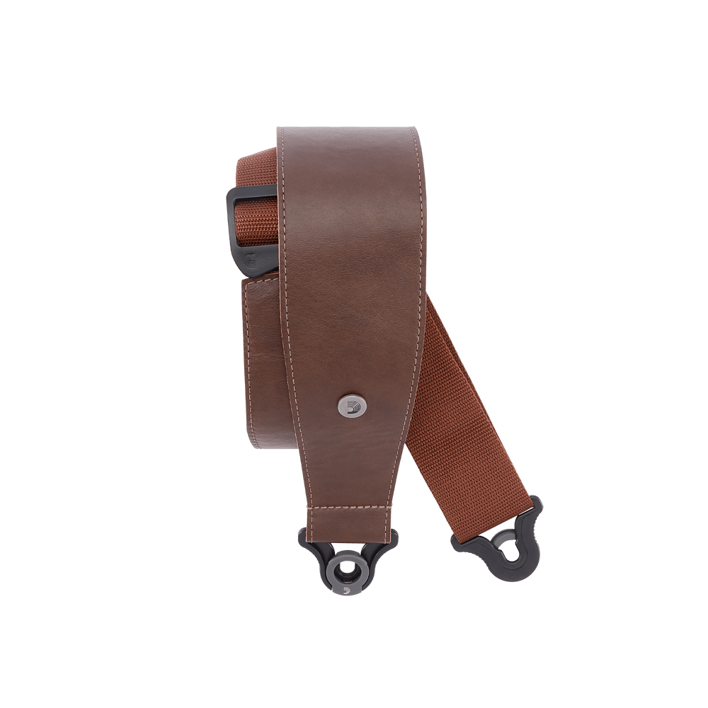 Comfort Auto Lock-Gitarrengurt Leder Brown
