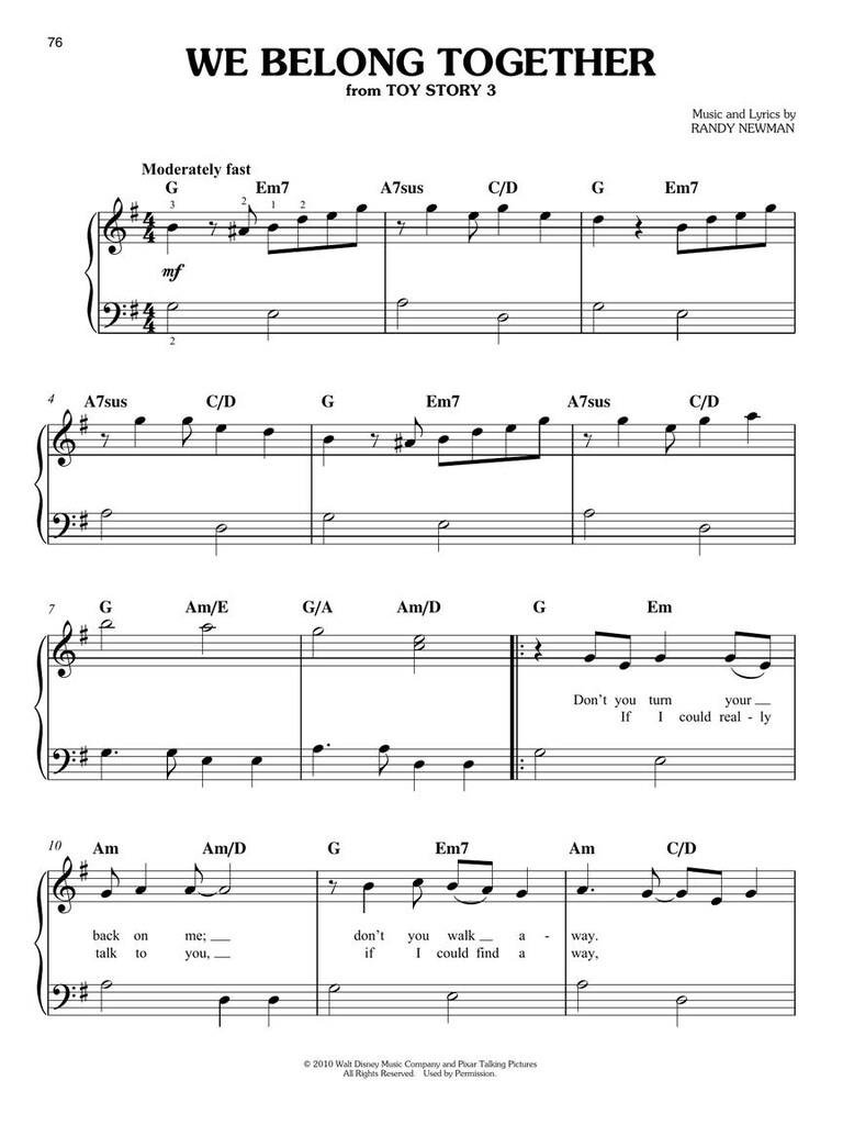 Disney Songs in Easy Keys