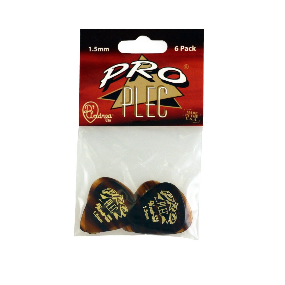 Pro Plec Picks - 351 Shape (PRO-6351), 6 pcs Pick Pack, 1.50 mm, Shell