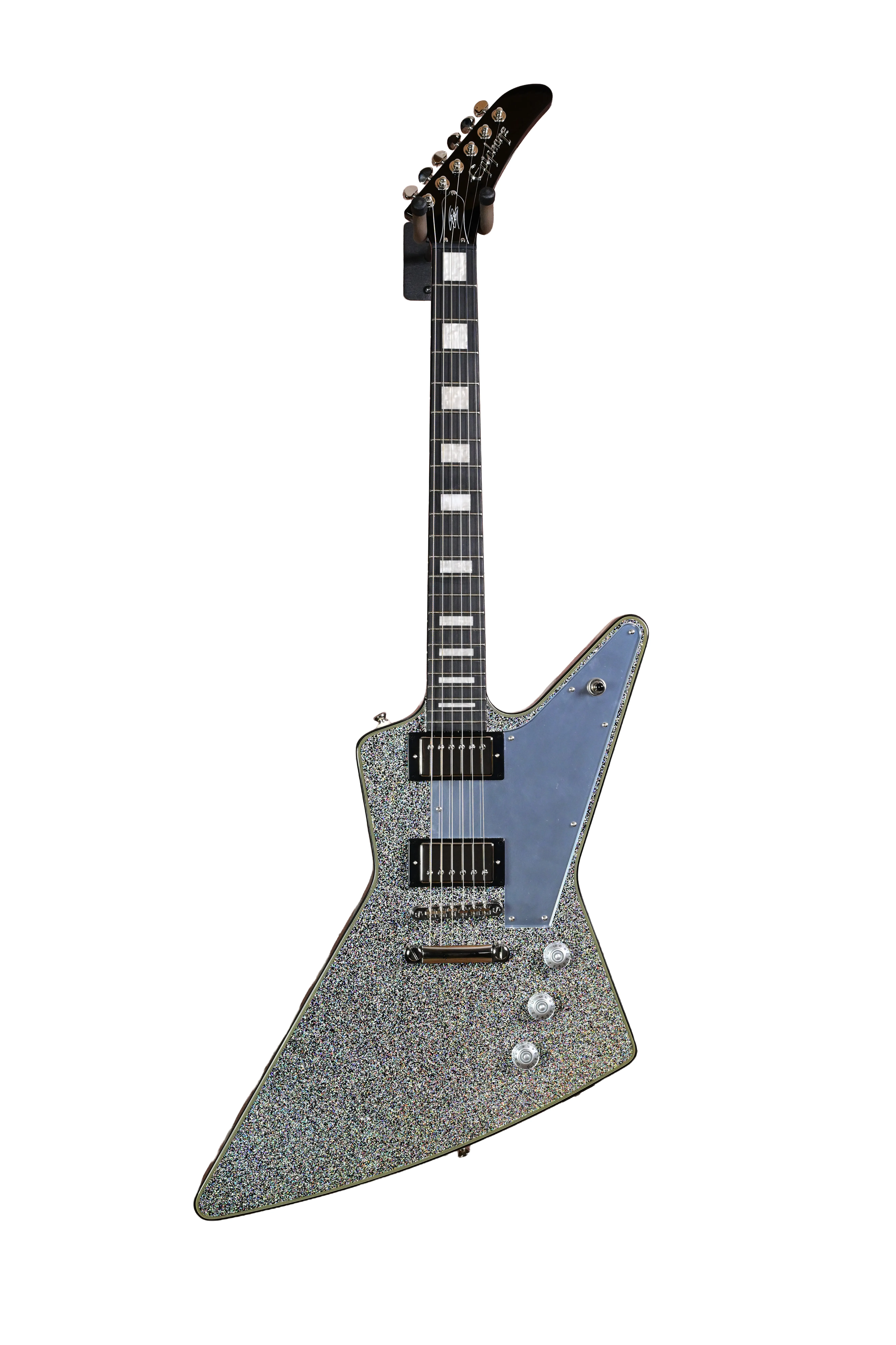 Lzzy Hale Explorer Custom Black Diamond Holographic Sparkle
