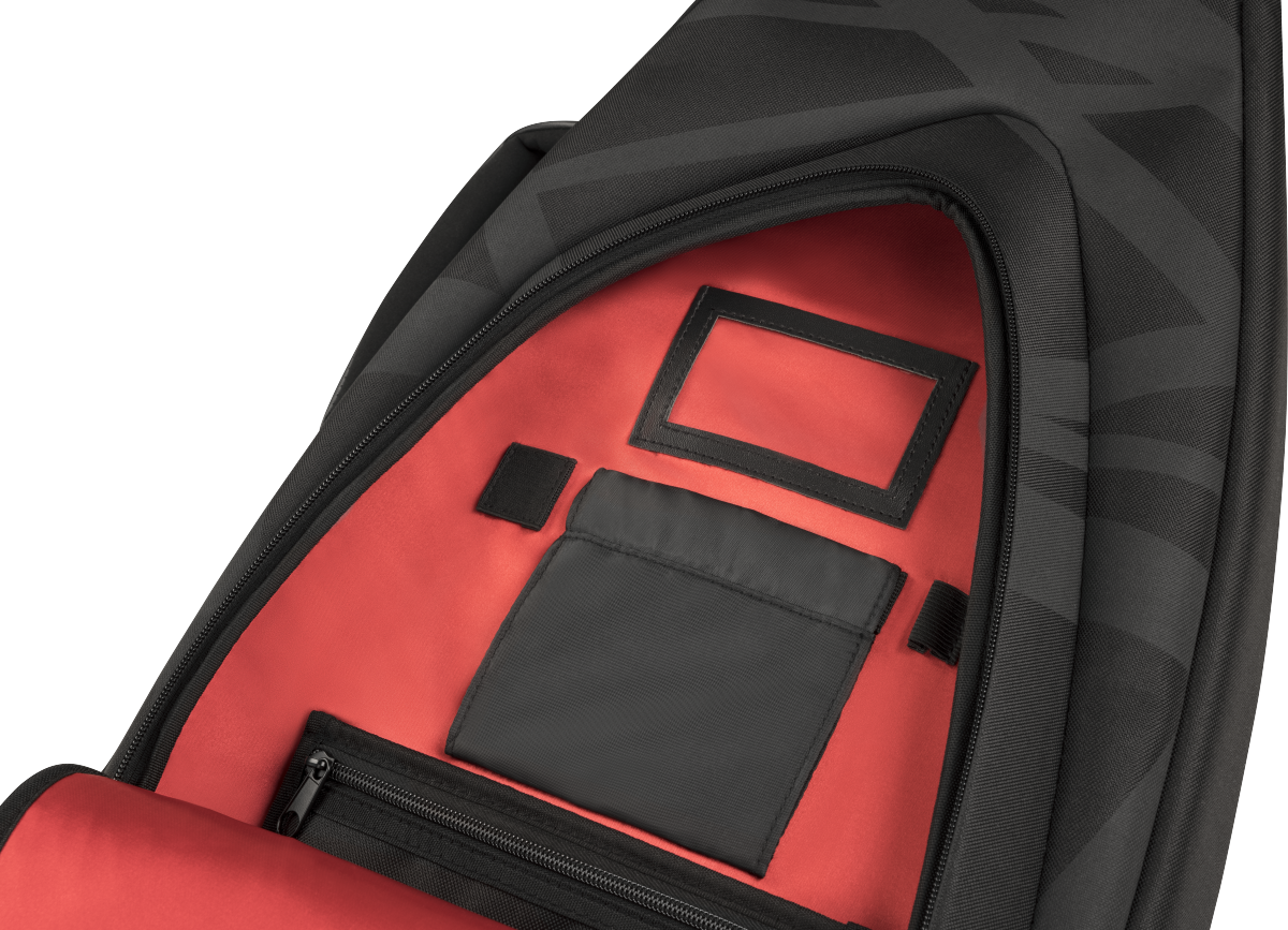 Striped Gig Bag, Black and Gray