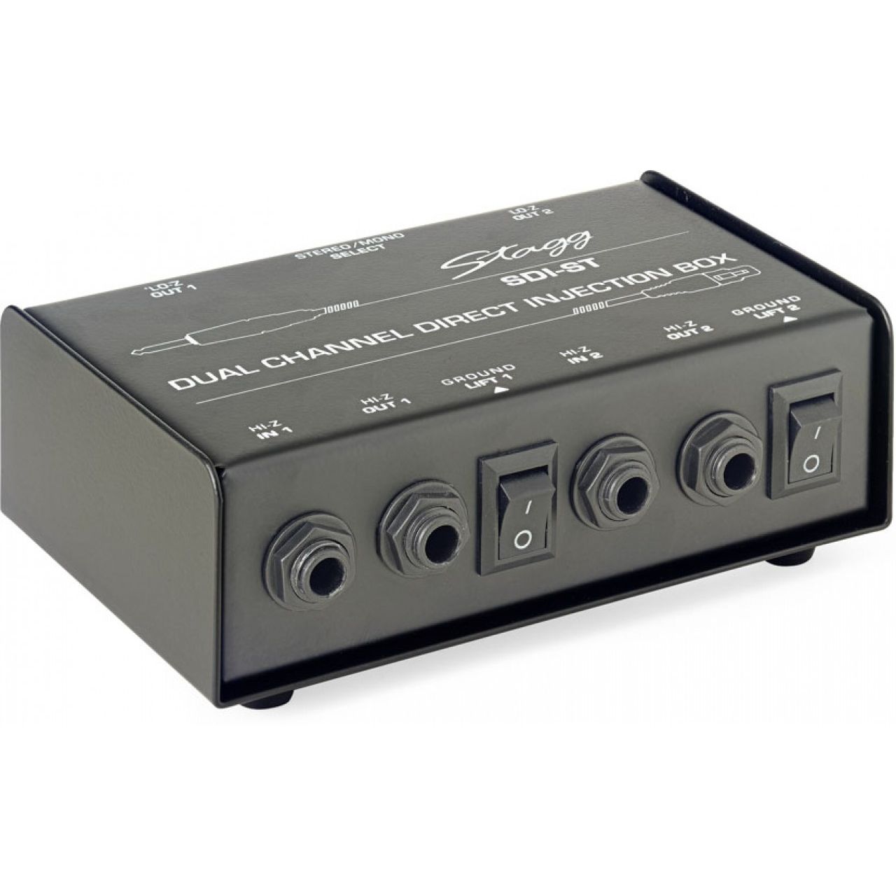 2-Kanal DI Box passiv mit mono/stereo Schalter