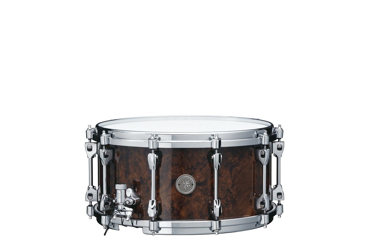 Starphonic Walnut Snaredrum 14" x 7" Gloss Black Walnut Burl