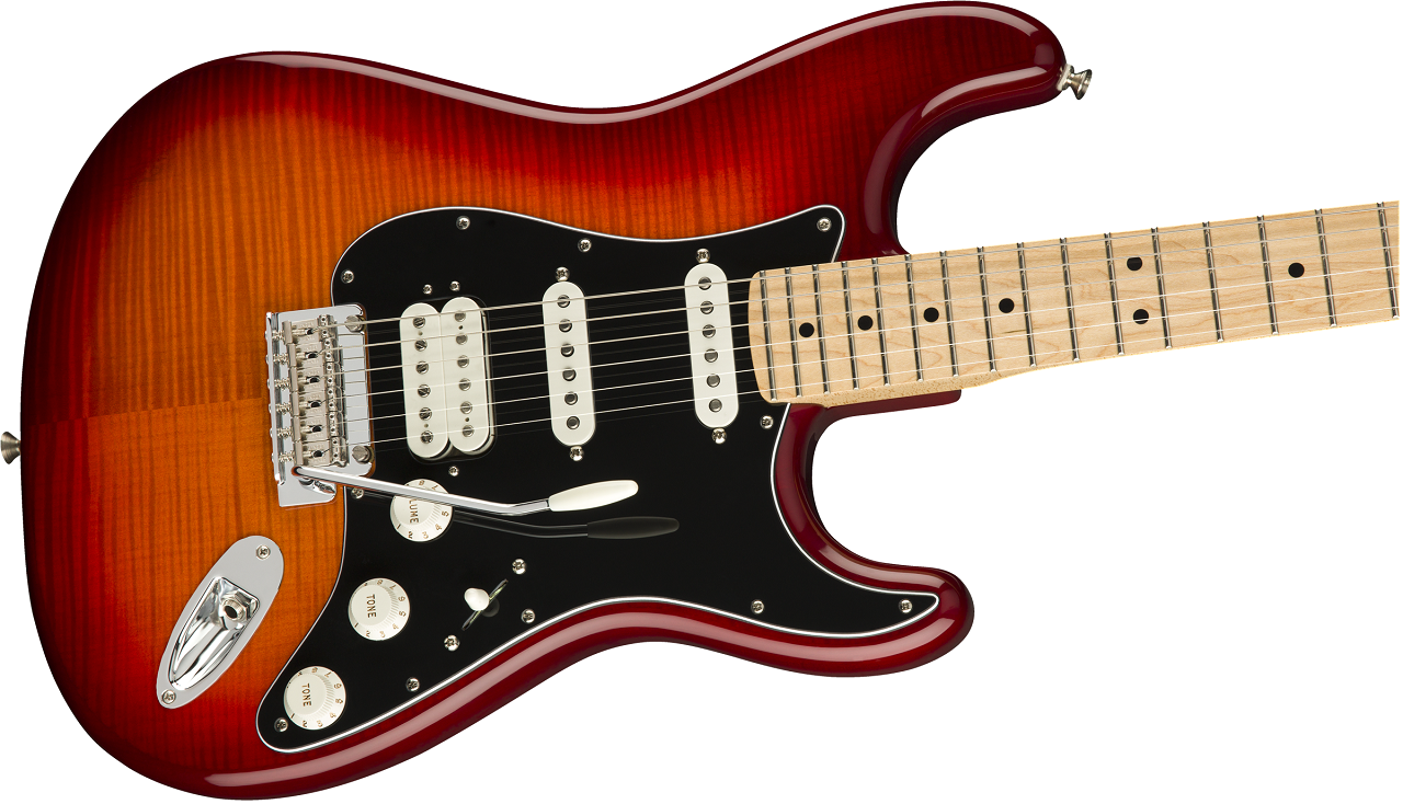 Player Stratocaster® HSS Plus Top, Maple Fingerboard, Aged Cherry Burst