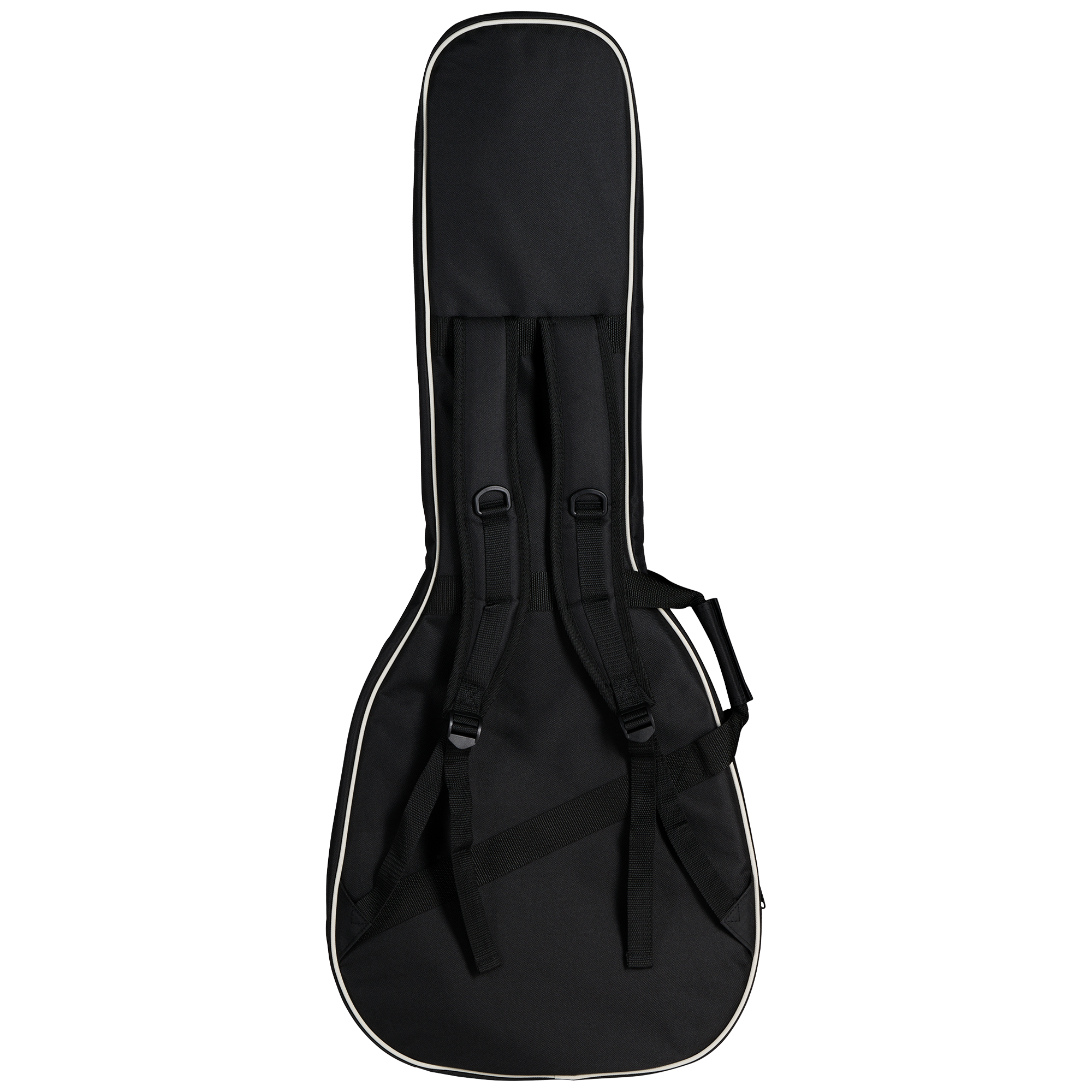 Gitarrentasche, Schwarz, Rucksackgurte, Gepolstert, Stoff