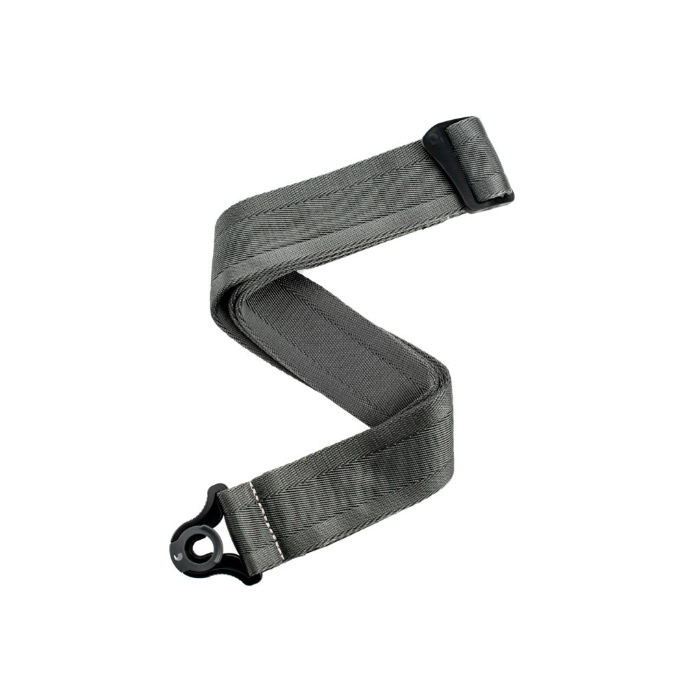 Auto Lock Guitar Strap, Metal Grey