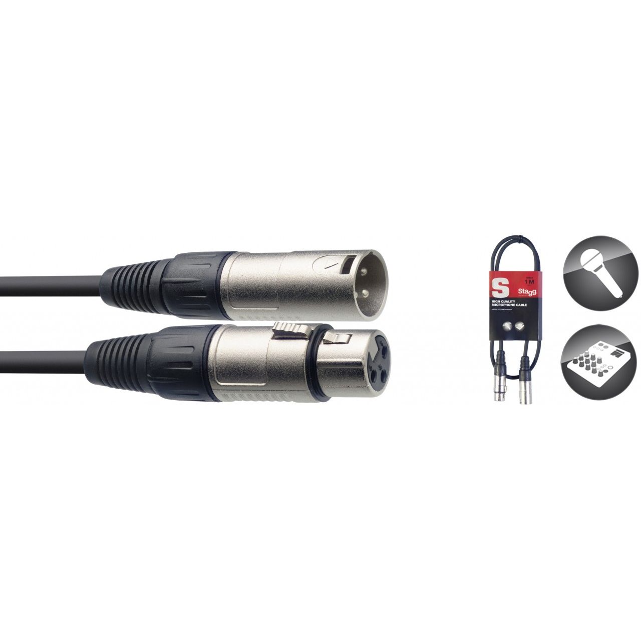 Mikrofonkabel XLR 1m