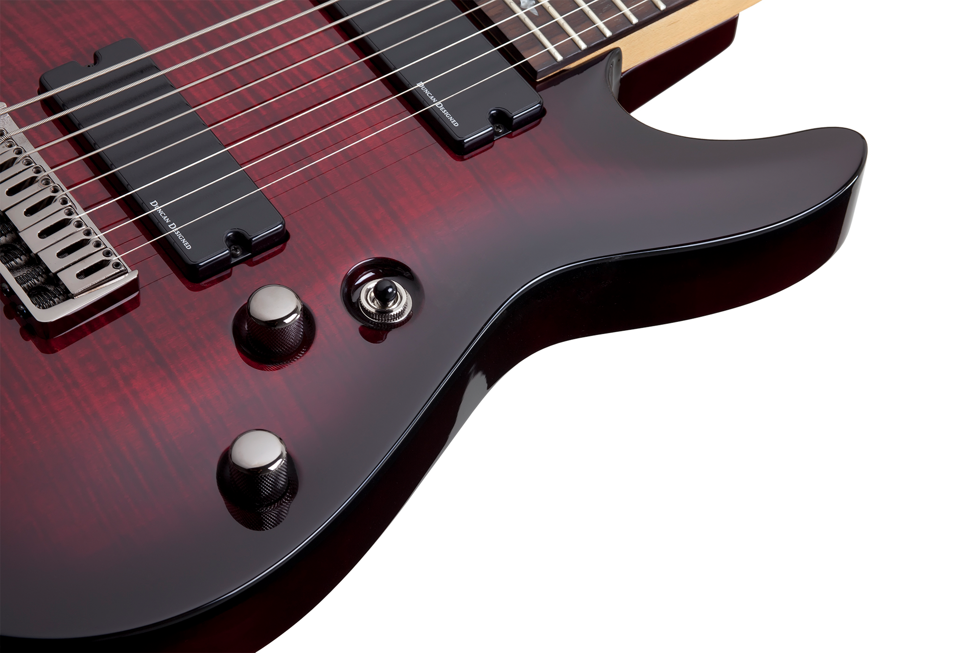 Demon 8 Crimson Red Burst E-Gitarre