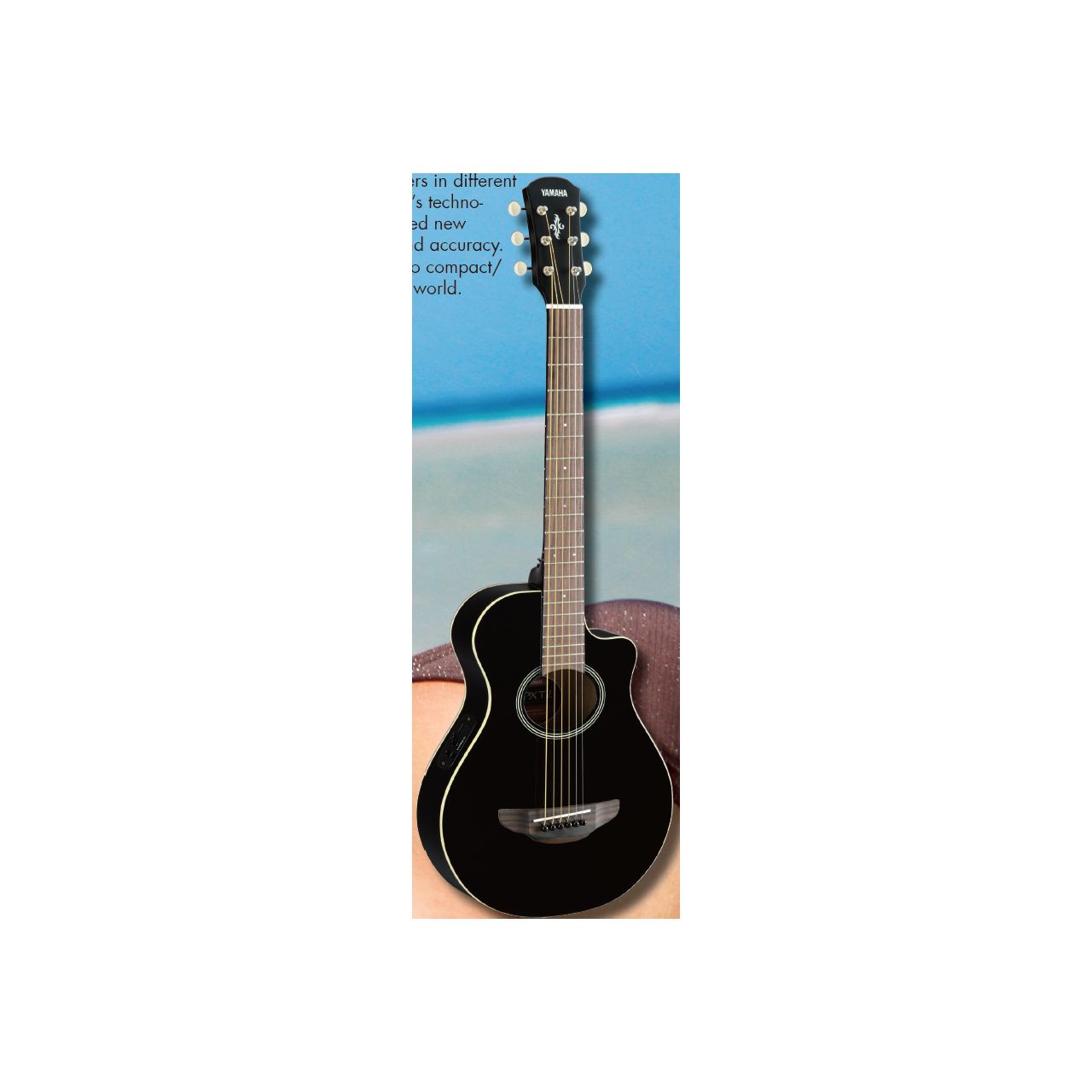 APX T2 Travel Guitar Black - Westerngitarre mit Tonabnehmer