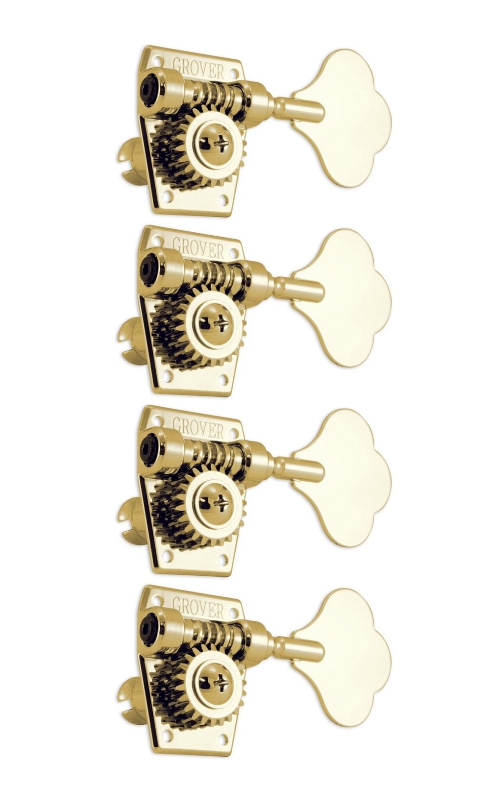 142G4 Vintage Bass Machines - Bass Machine Heads, 4-in-Line, Bass Side (Left) - Gold