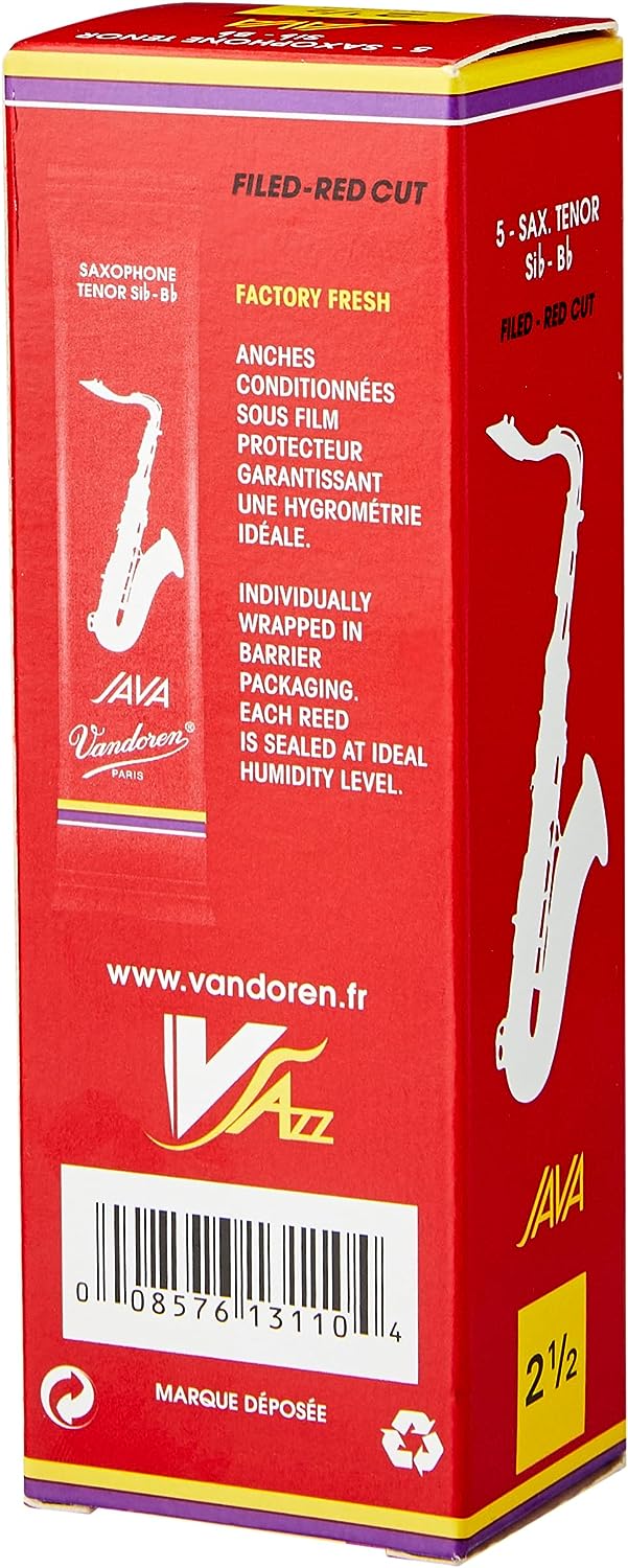 SR2725R - 5 Blätter für Tenorsaxophon 2.5 Rot