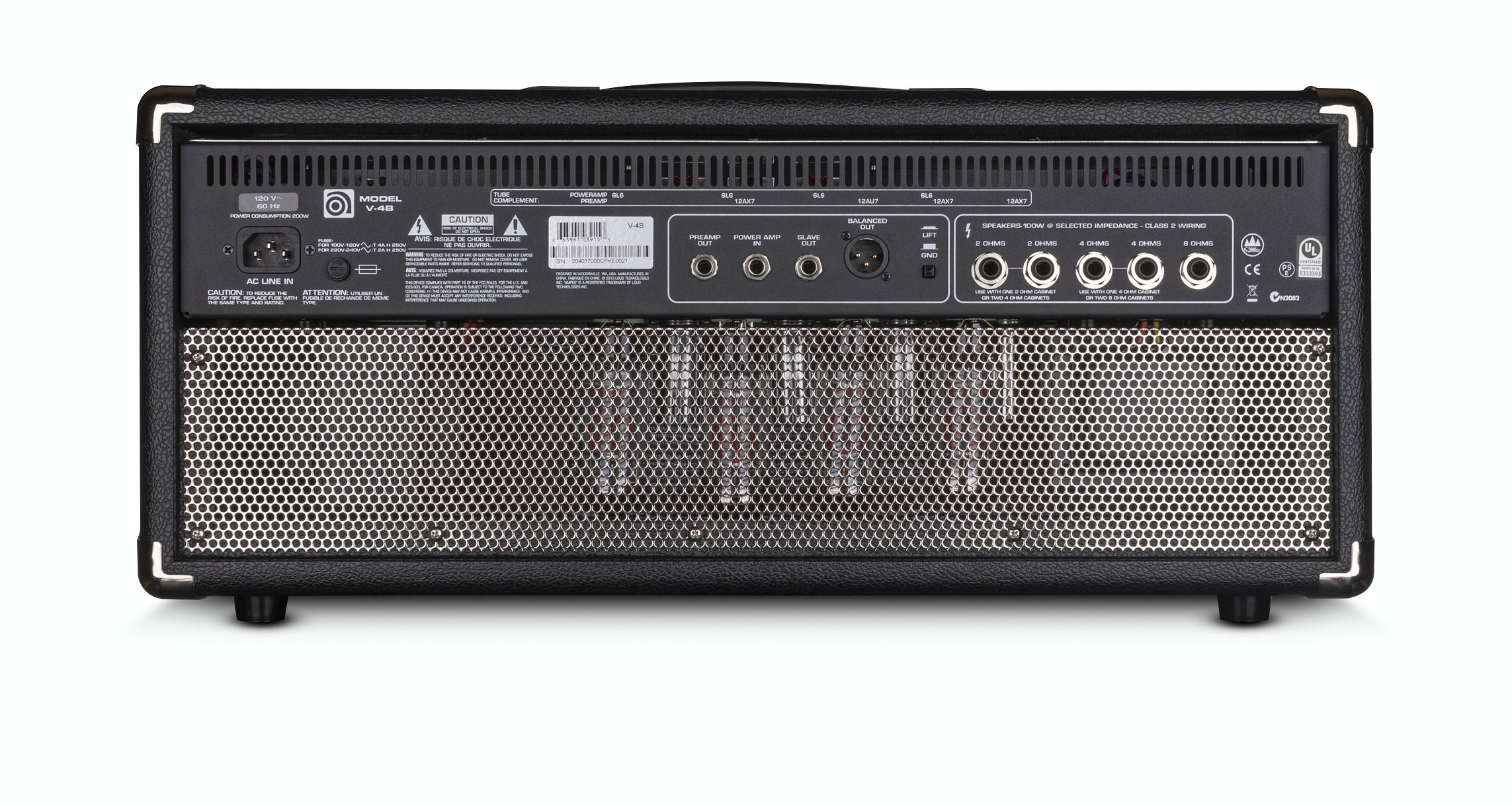 V-4B 100W Tube Bass Amp Head 220-240V