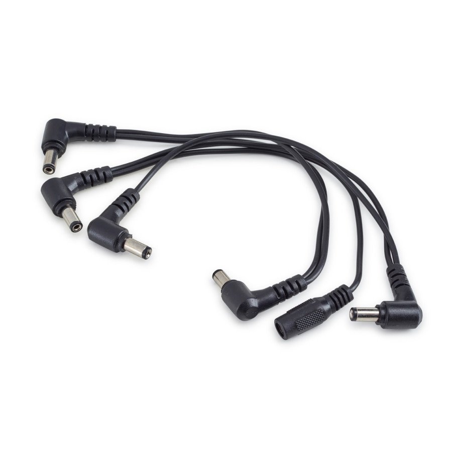 DC Power Cable 20cm / 7,87" Black
1 Female& 5 Male Coaxial DC Power