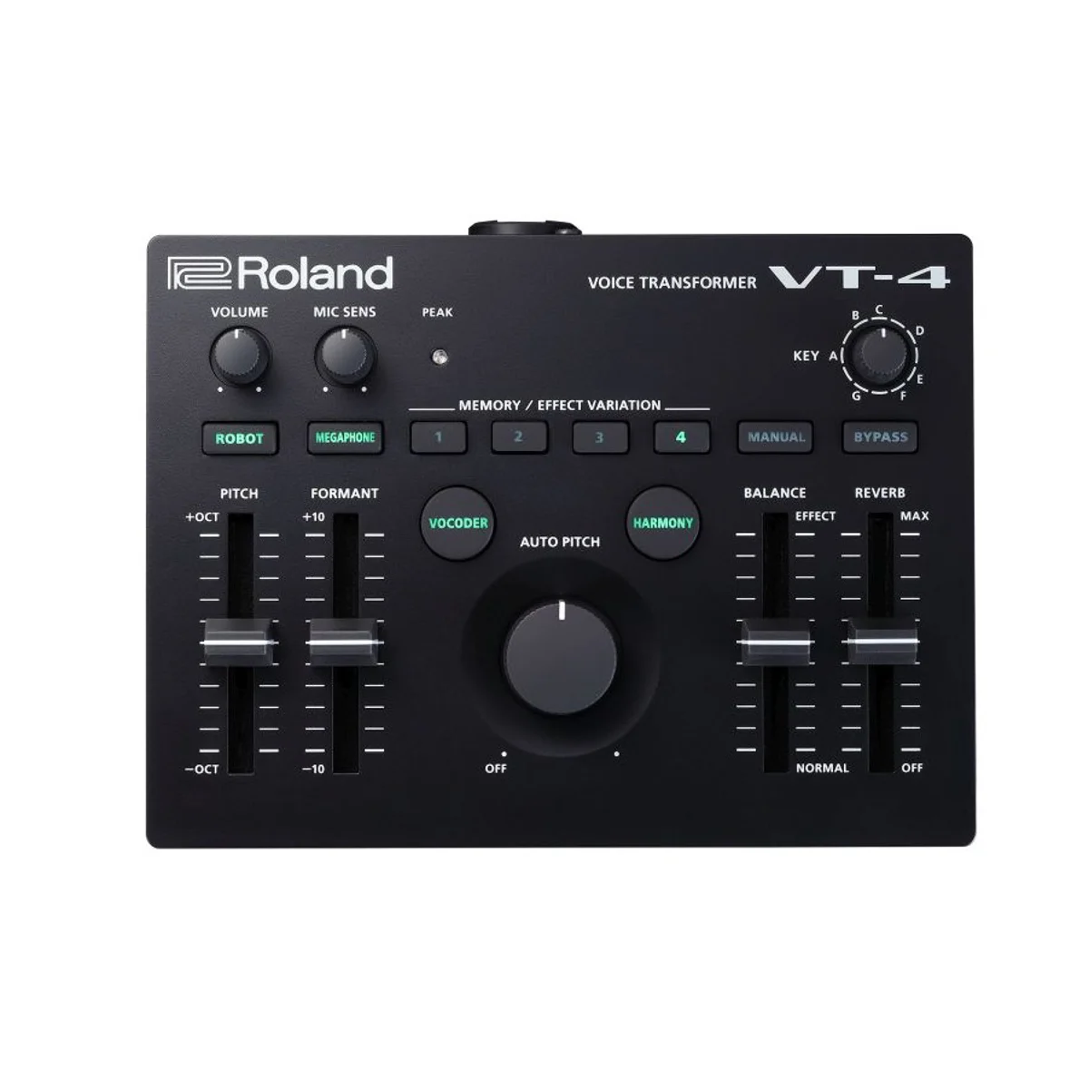 Roland VT-4 Voice Transformer – Rückseite mit Audio-, USB- und MIDI-Anschlüssen