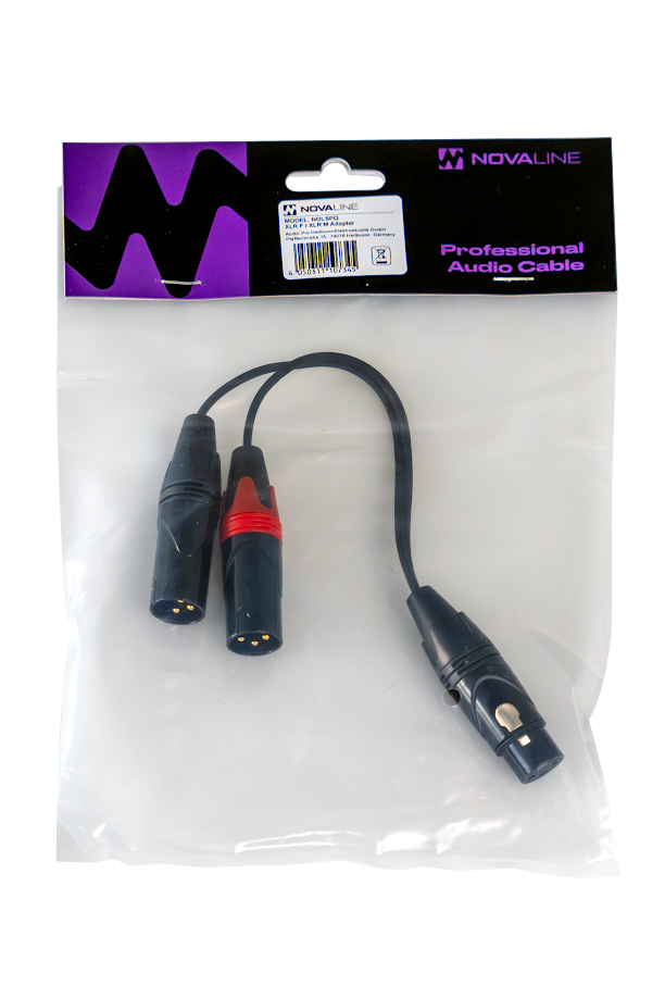 XLR-Adapter, Audiokabel, Y-Kabel, 3-polige Stecker, Schwarz