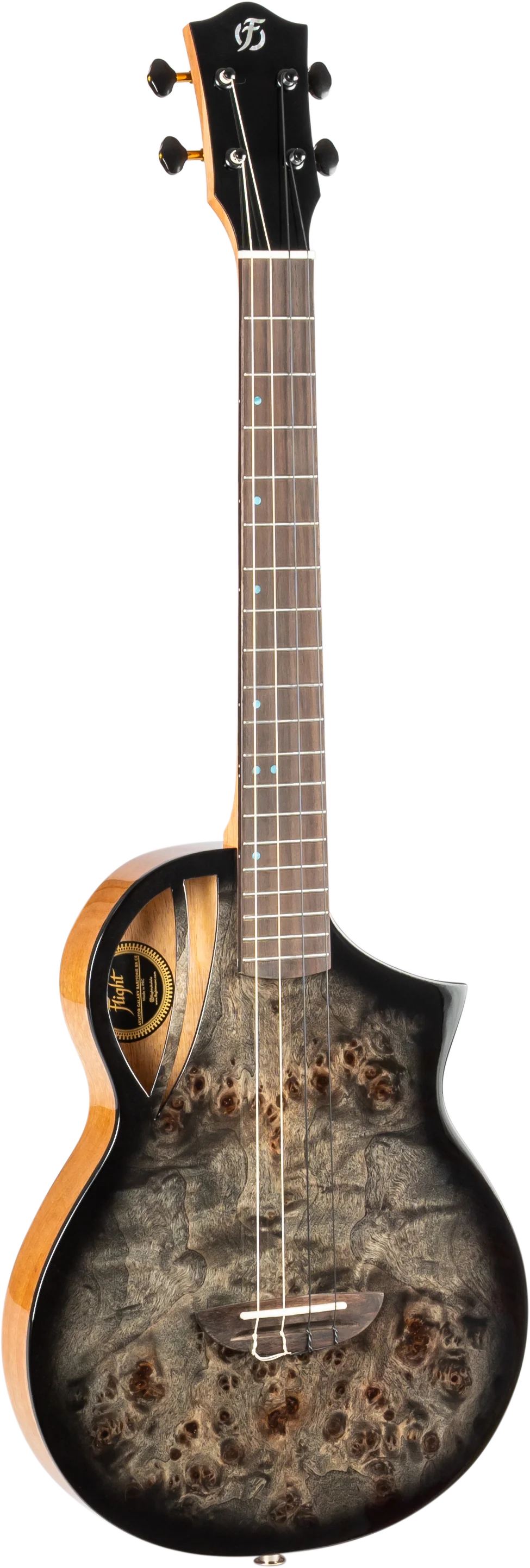Aviator Galaxy Baritone Ukulele Brown Galaxy Burst CE
