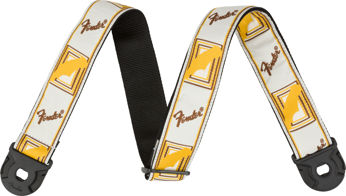 Quick Grip Locking End Strap, White, Yellow and Brown, 2"
