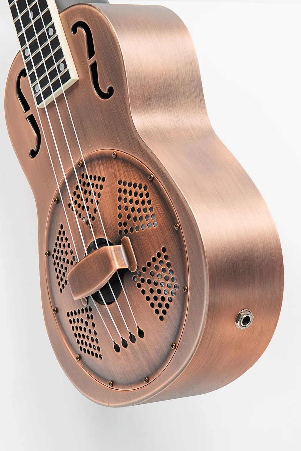 Raw Copper Baritone Resonator Ukulele