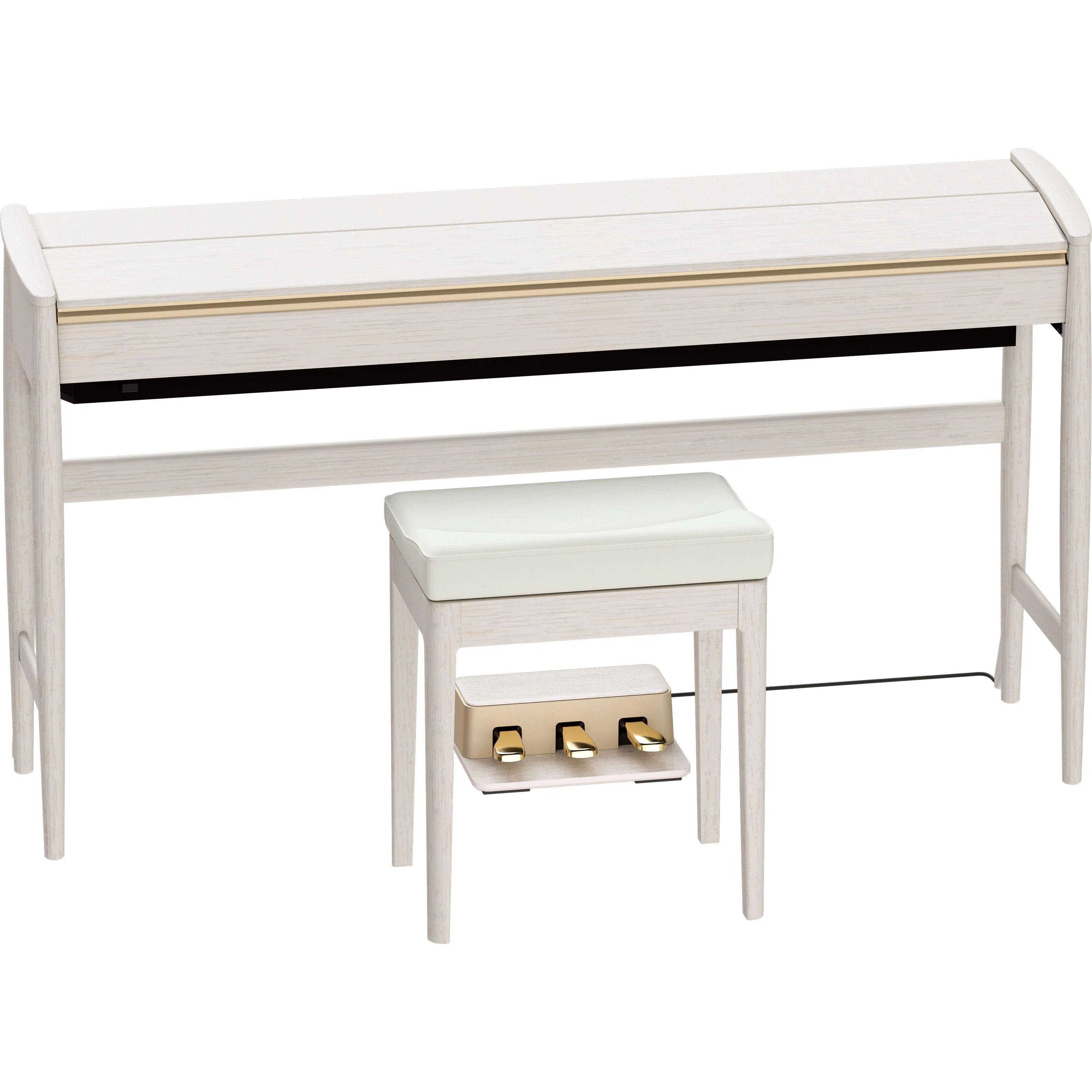 Roland Kiyola KF-20 Sheer White mit Holzbank und Pedalen