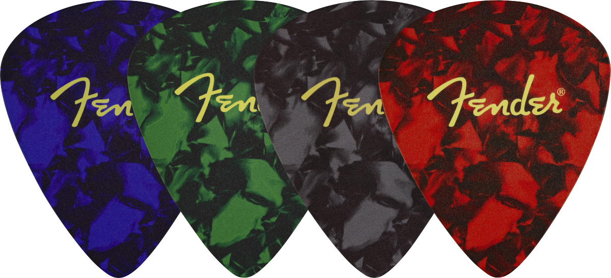 Pick Shape Logo Coasters, 4-Pack, Multi-Color