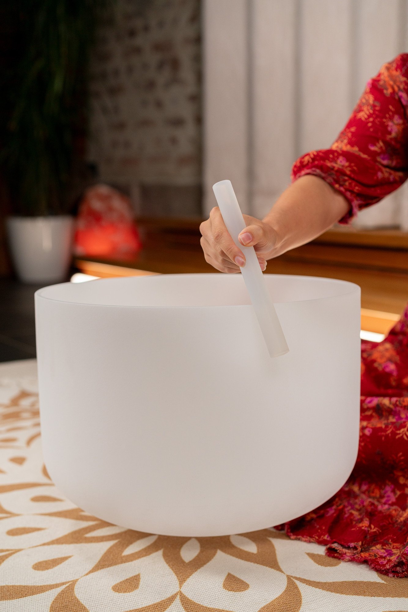 16" Crystal Singing Bowl, Ton C3, 440 Hz,  Wurzelchakra