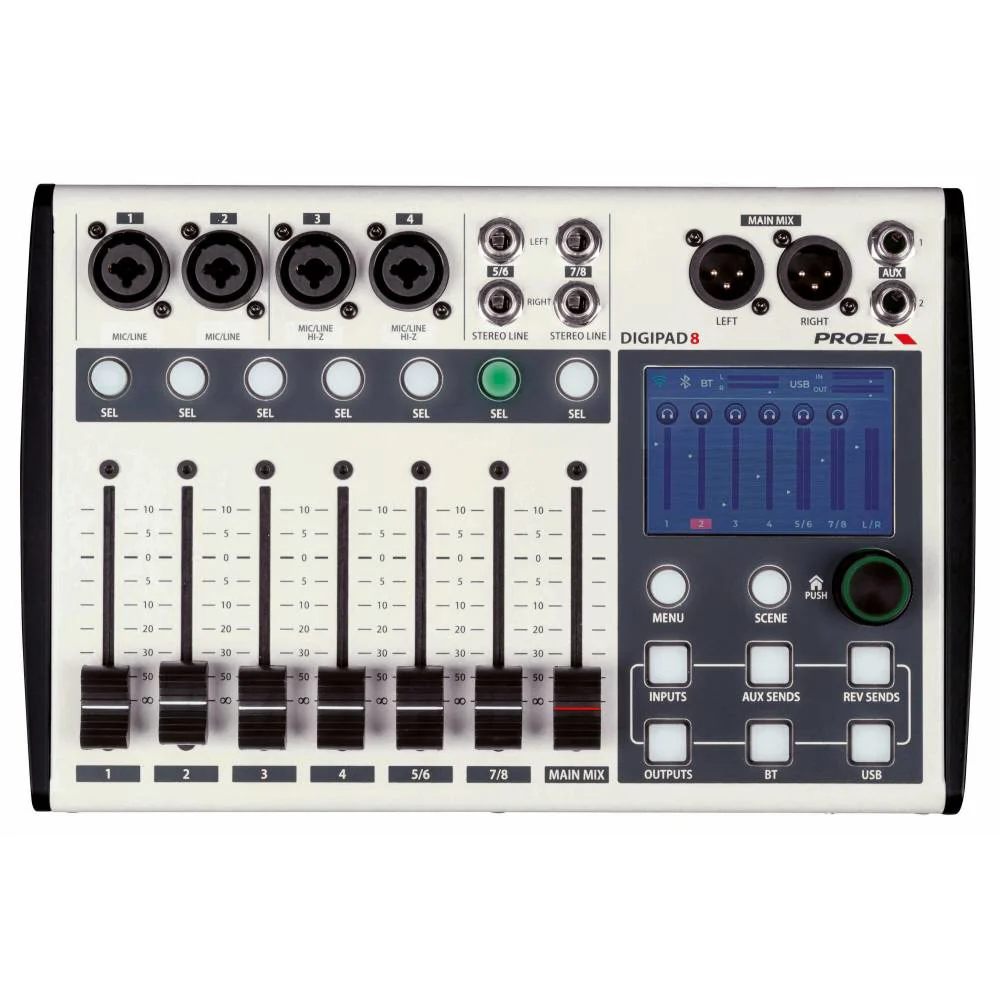 Proel Digipad 8 Digital Mischpult Gesamtansicht