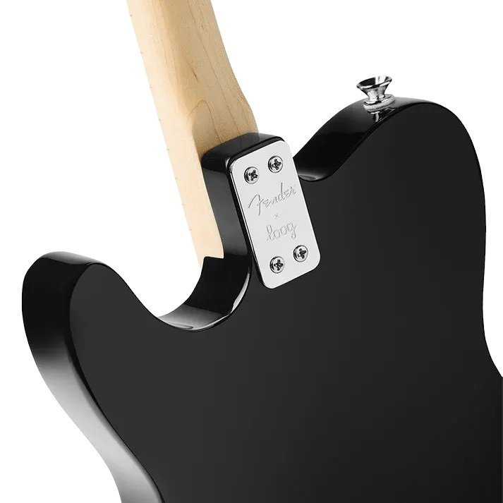 X Fender Telecaster schwarz 3-saitige Kindergitarre