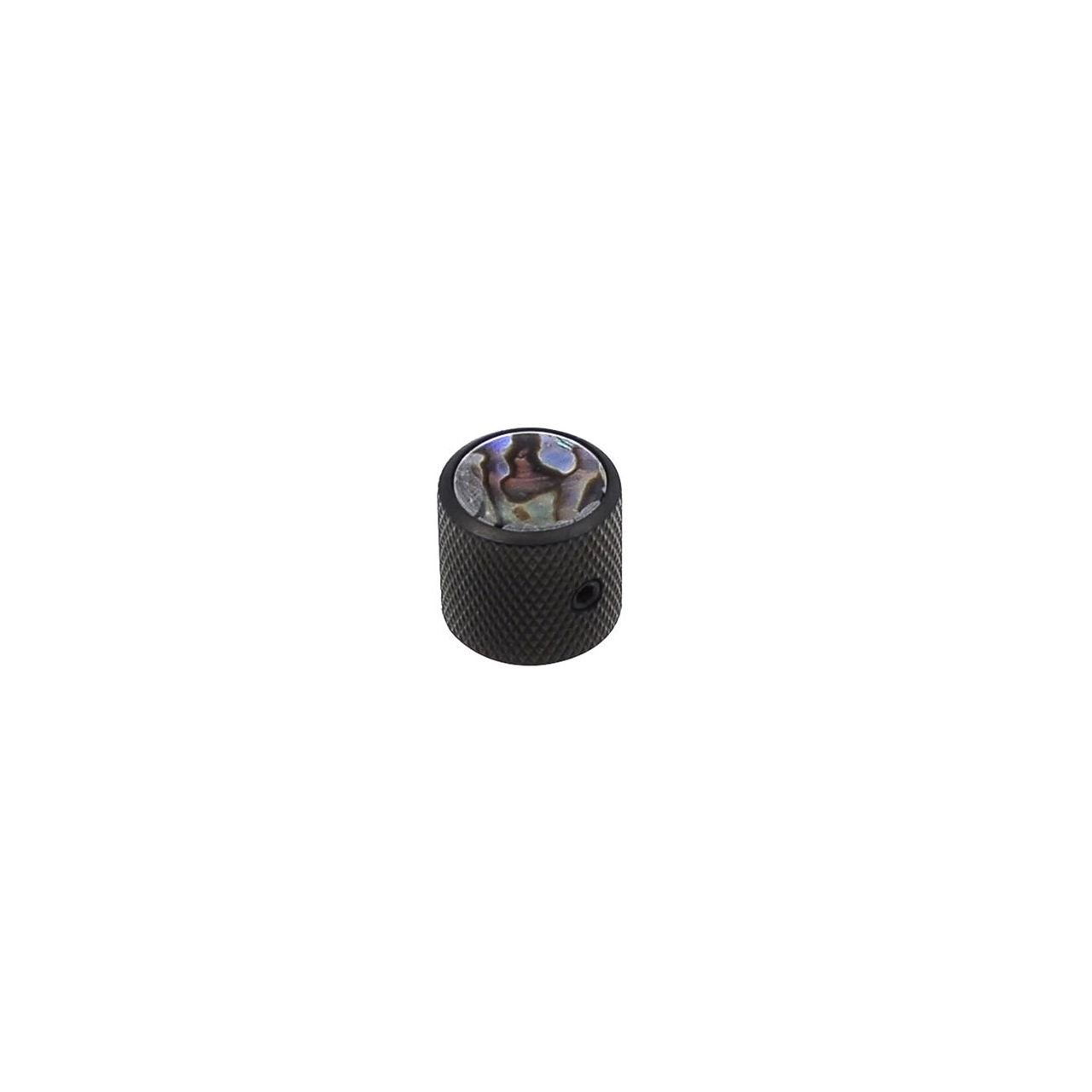 Potiknopf mit Abalone-Einlage 18x18mm mit Schraube schwarz