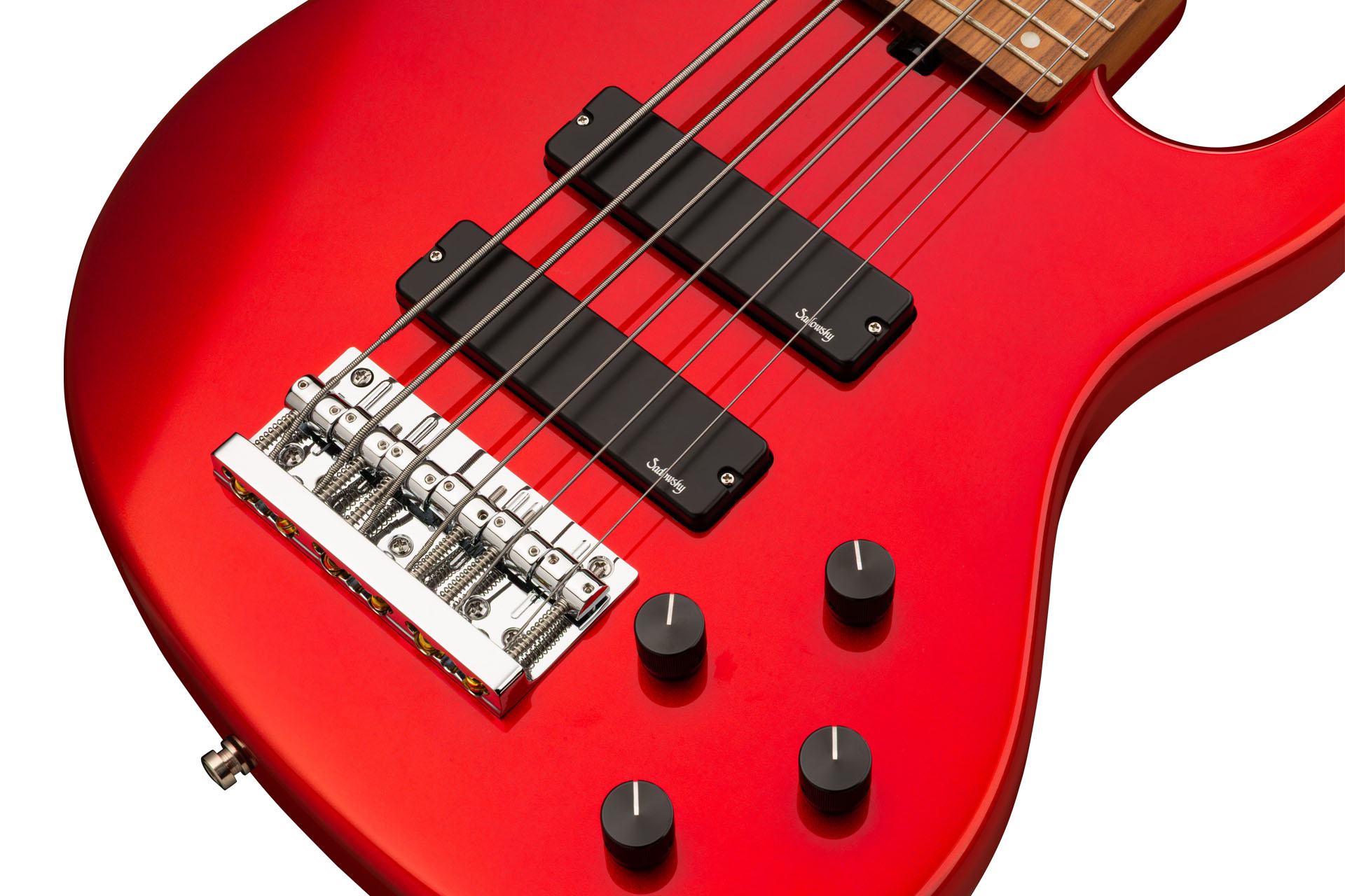 MetroExpress 24-Fret Modern Bass, 6-String - Solid Candy Apple Red Metallic High Polish