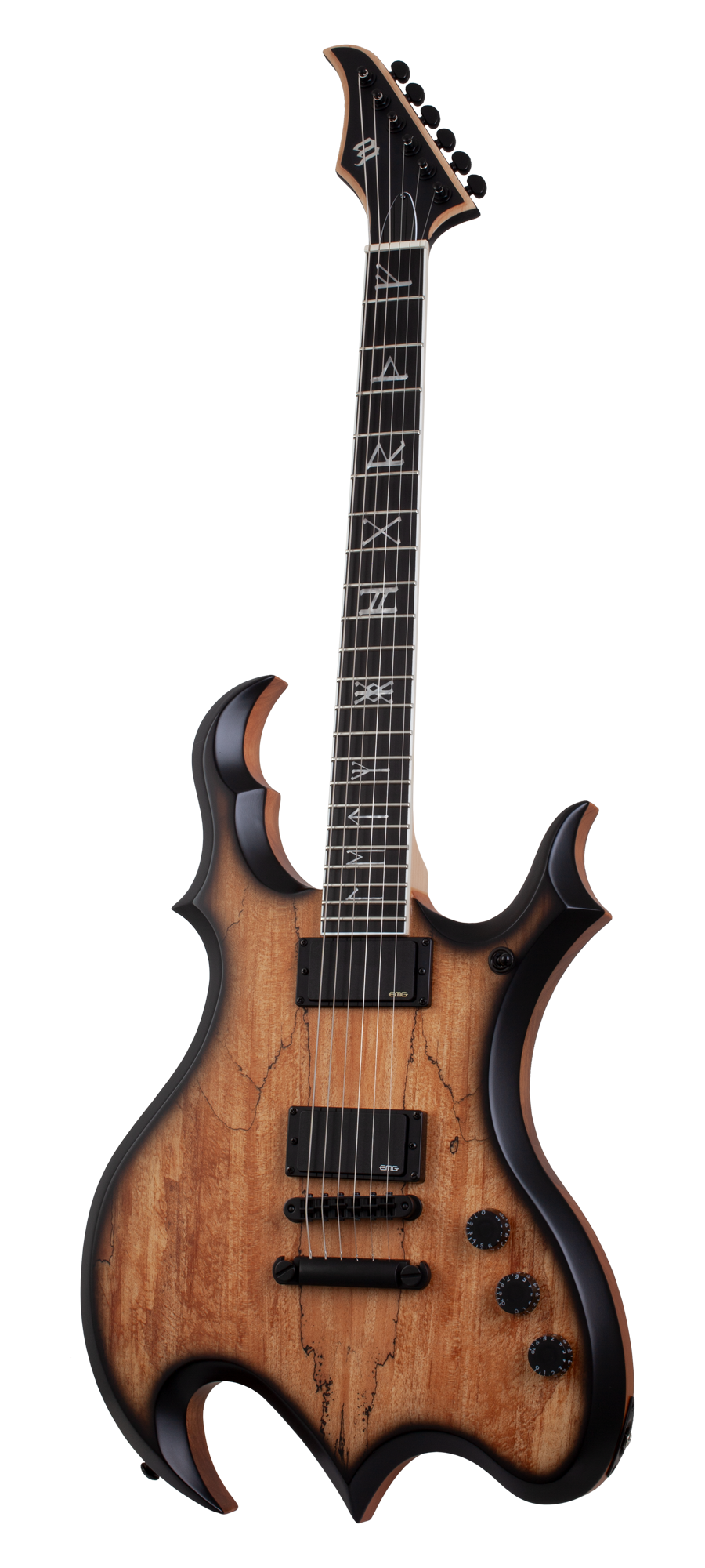 Wrathmaker Spalted Maple Black Burst