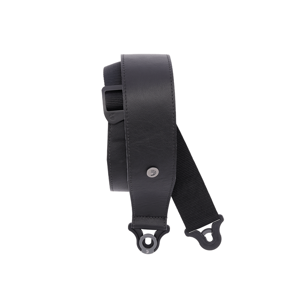 Comfort Auto Lock-Gitarrengurt aus Leder, 2.5" - Black