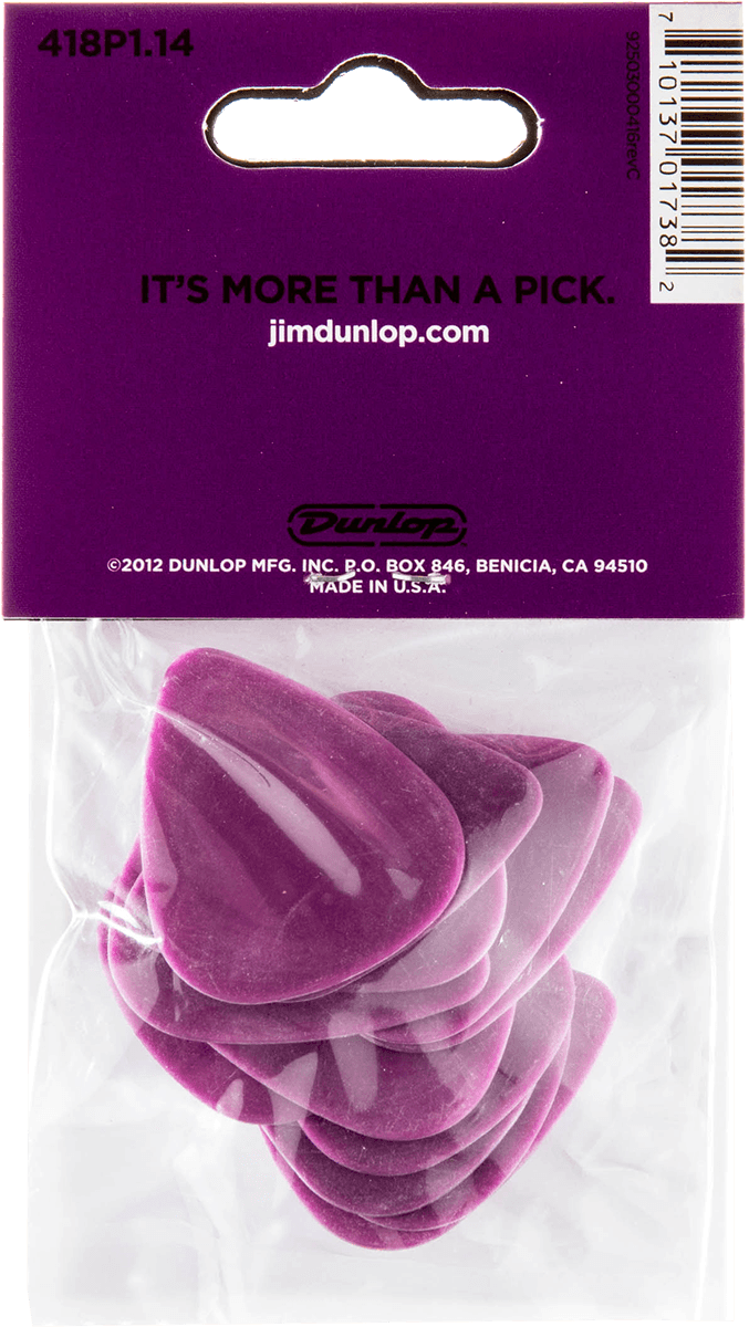 Tortex Standard Picks, Player's Pack, 12 pcs., purple, 1.14 mm
