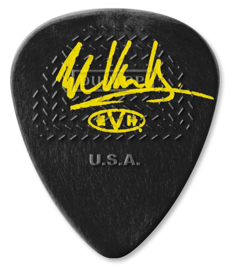 EVH Black-Yellow Stripes 0.60mm Max-Grip Picks Player's Pack 6 pcs