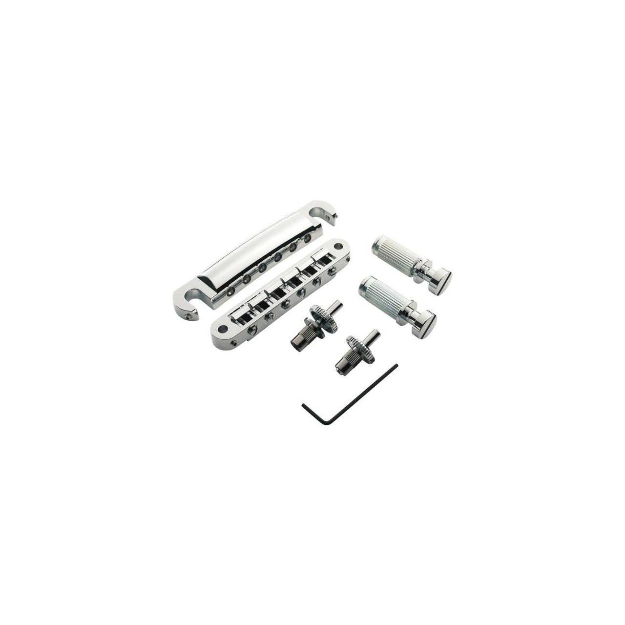 LPS02 - Bridge and Tailpiece Set - Chrome 